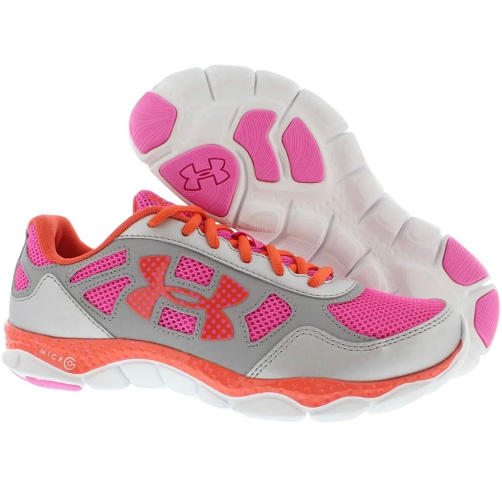 Under Armour UA GGS Micro G Engage BL Glows Orange Pink Sneakers Youth